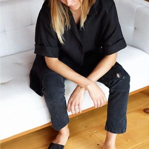 Emerson Fry distressed black jeans